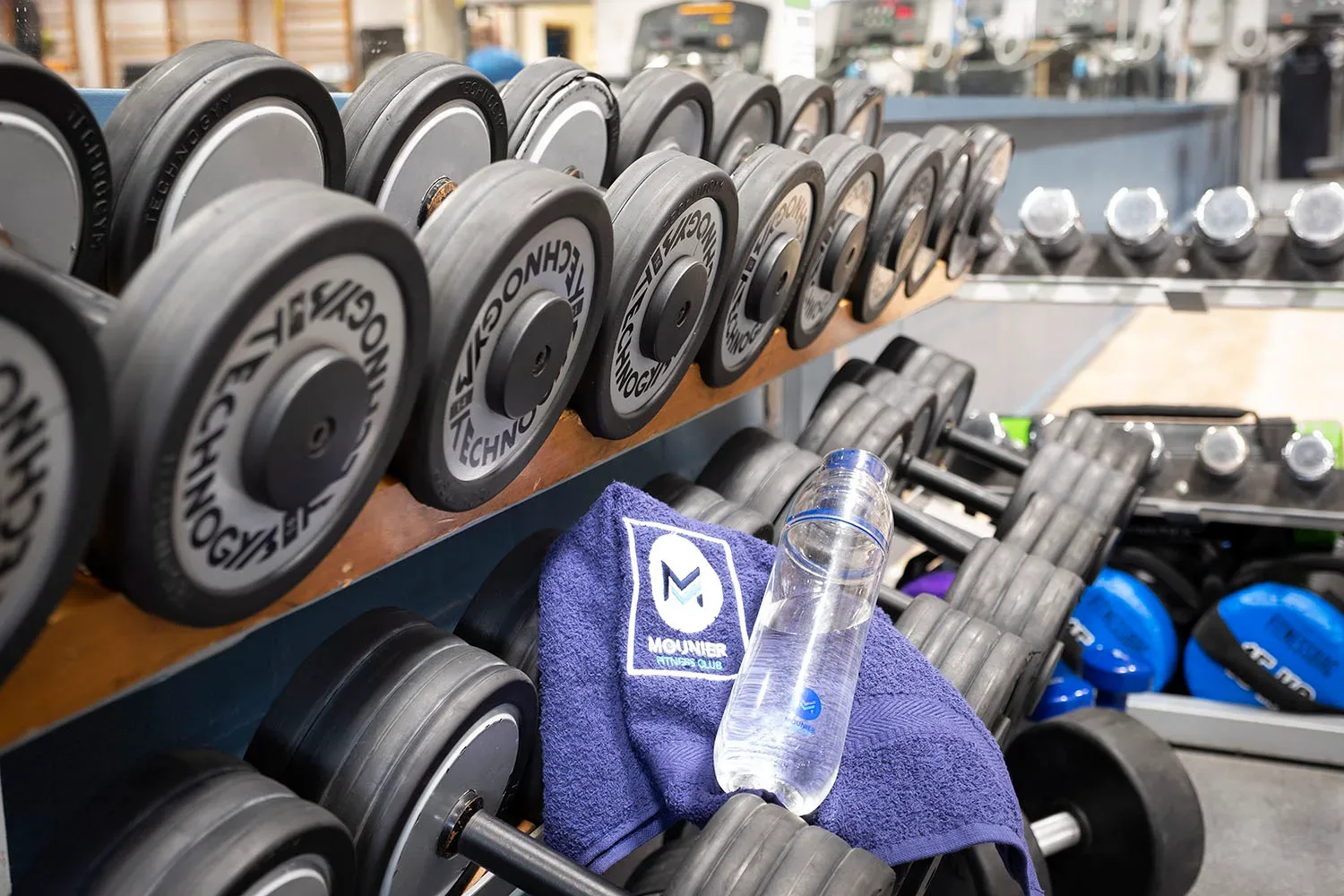Strength-training area at Mounier Fitness Club